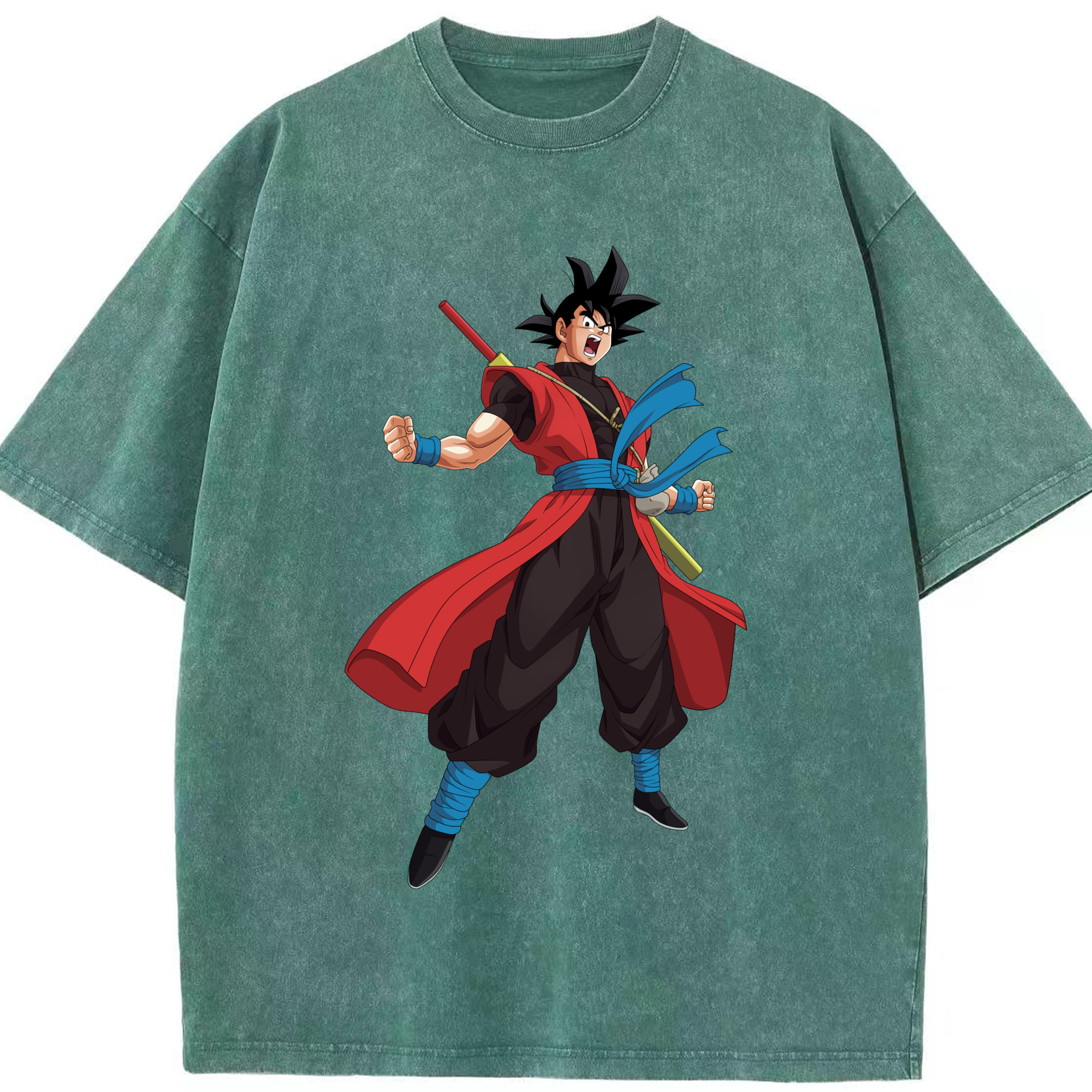 （画像用） ドラゴンボール 孫悟空（そん ごくう）Son Goku カカロット DRAGON BALL Kakarotto 綿100% ヴィンテージ風 半袖Tシャツ（フロントプリント）